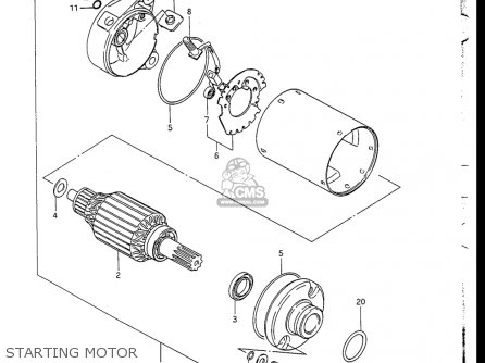STARTING MOTOR - GN250 1988 (J) USA (E03)