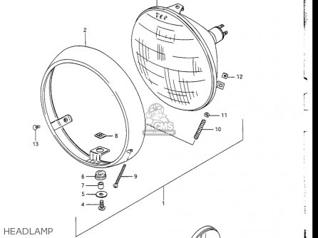 HEADLAMP - GN250 1988 (J) USA (E03)