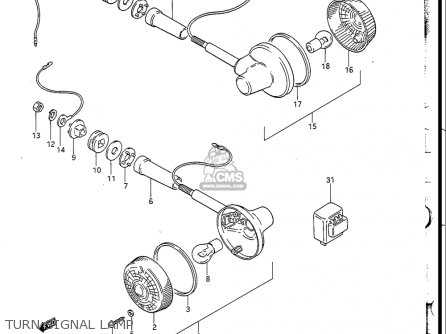 TURN SIGNAL LAMP - GN250 1988 (J) USA (E03)