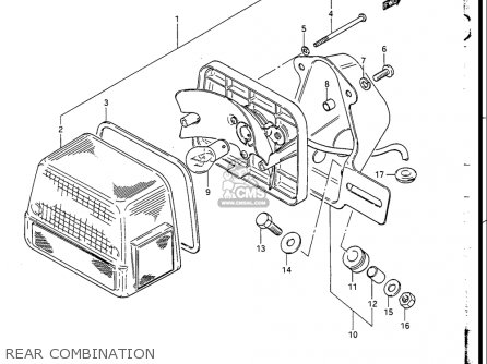 REAR COMBINATION - GN250 1988 (J) USA (E03)