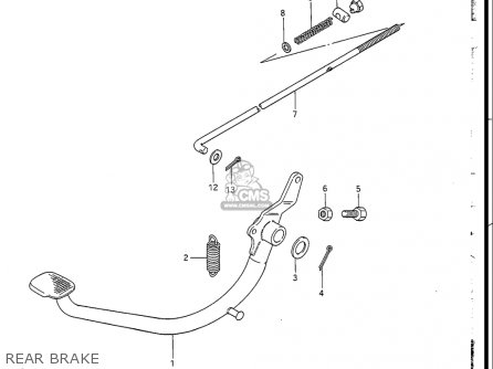 REAR BRAKE - GN250 1988 (J) USA (E03)