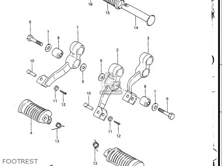 FOOTREST - GN250 1988 (J) USA (E03)