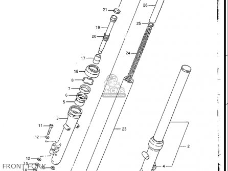 FRONT FORK - GN250 1988 (J) USA (E03)