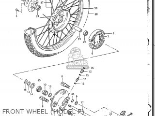 FRONT WHEEL (MODEL F) - GN250 1988 (J) USA (E03)