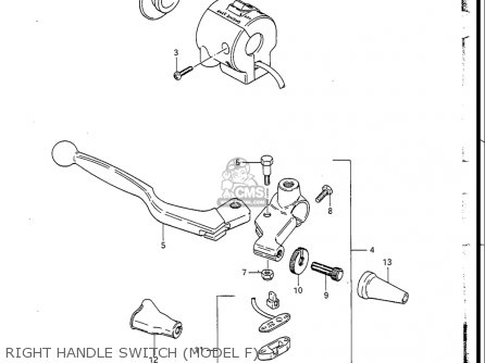 RIGHT HANDLE SWITCH (MODEL F) - GN250 1988 (J) USA (E03)