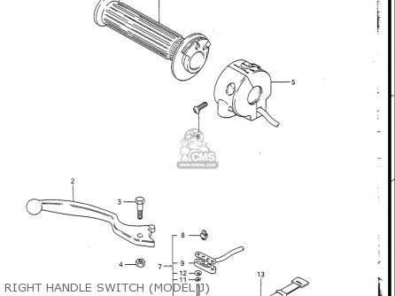 RIGHT HANDLE SWITCH (MODEL J) - GN250 1988 (J) USA (E03)