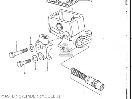 MASTER CYLINDER (MODEL J) - GN250 1988 (J) USA (E03)