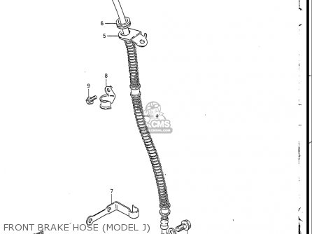 FRONT BRAKE HOSE (MODEL J) - GN250 1988 (J) USA (E03)