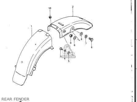 REAR FENDER - GN250 1988 (J) USA (E03)
