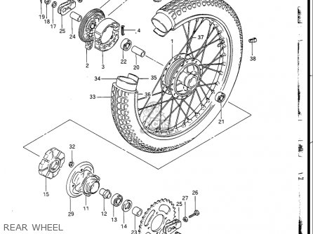 REAR WHEEL - GN250 1988 (J) USA (E03)