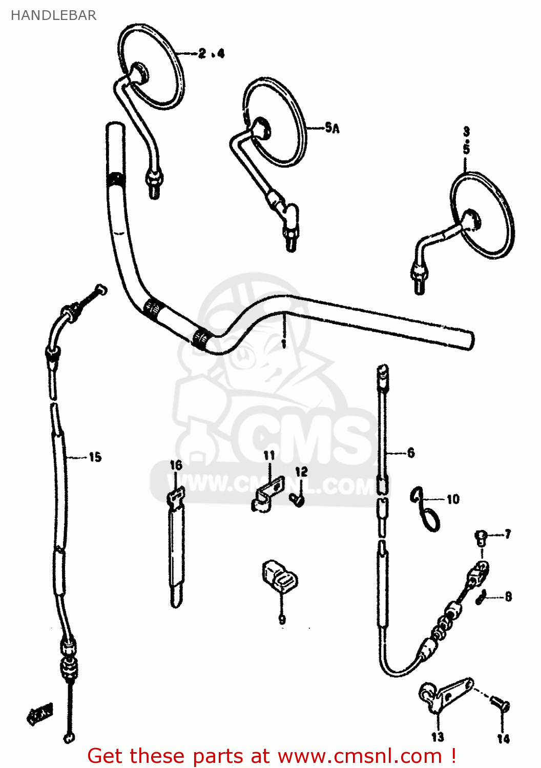 HANDLEBAR GN250 1989 (K) AUSTRALIA (E24)