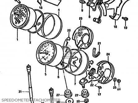 SPEEDOMETER-TACHOMETER - GN250 1989 (K) AUSTRALIA (E24)