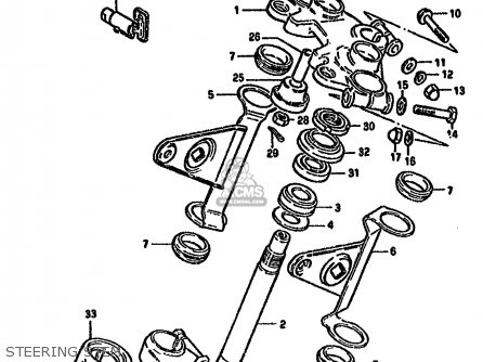 STEERING STEM - GN250 1989 (K) AUSTRALIA (E24)