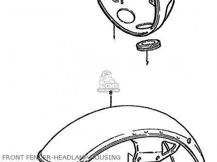 FRONT FENDER-HEADLAMP HOUSING - GN250 1989 (K) AUSTRALIA (E24)