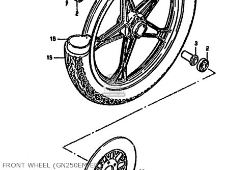FRONT WHEEL (GN250EM/ER) - GN250 1989 (K) AUSTRALIA (E24)