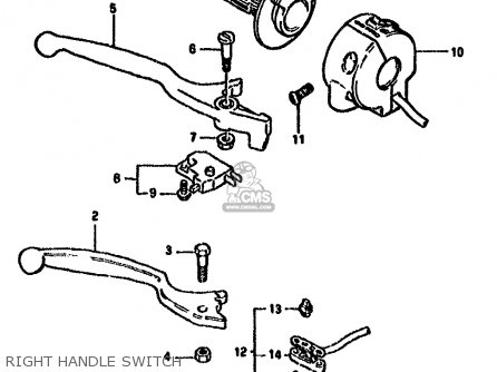 RIGHT HANDLE SWITCH - GN250 1989 (K) AUSTRALIA (E24)