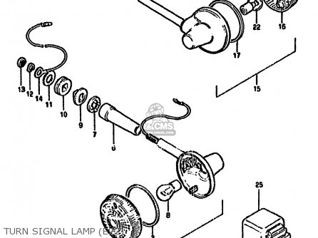TURN SIGNAL LAMP (E22) - GN250 1990 (L) AUSTRALIA (E24)