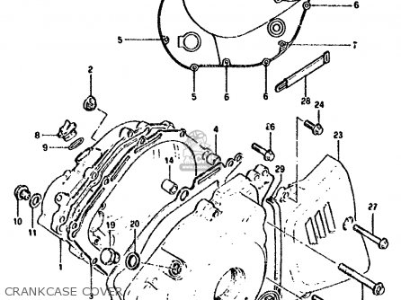 CRANKCASE COVER - GN250 1990 (L) AUSTRALIA (E24)
