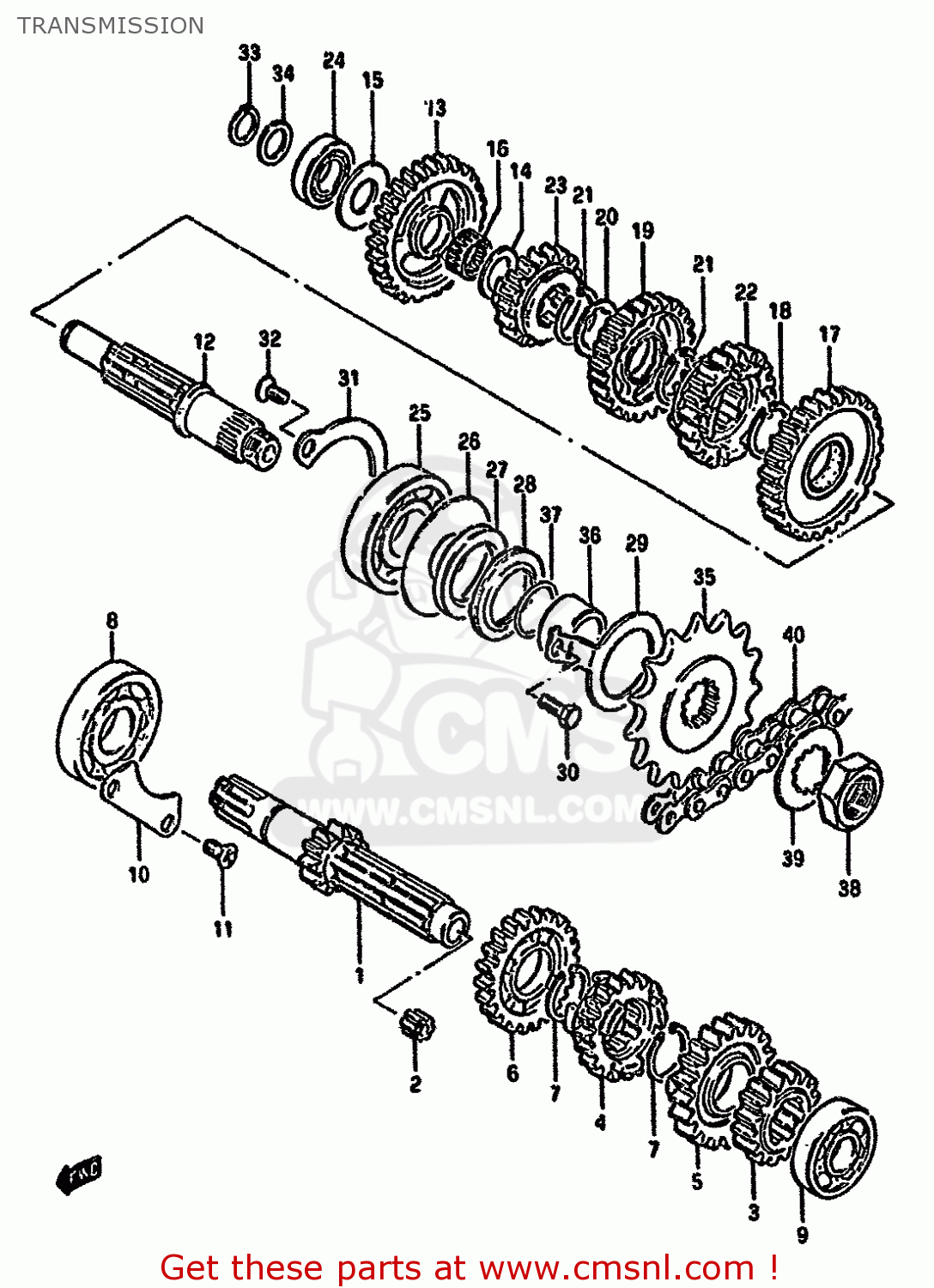 TRANSMISSION GN250 1991 (M) (E02 E04 E22 E24 E25 E34 E39 E53)