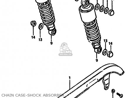 CHAIN CASE-SHOCK ABSORBER - GN250 1991 (M) (E02 E04 E22 E24 E25 E34 E39 E53)