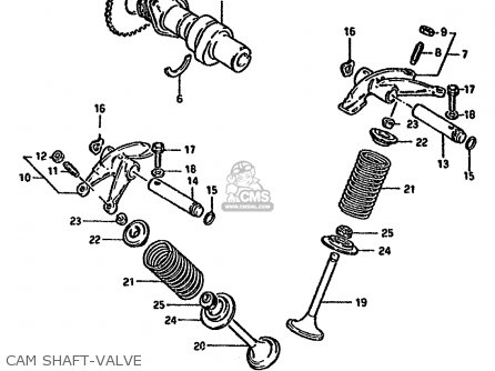 CAM SHAFT-VALVE - GN250 1991 (M) (E02 E04 E22 E24 E25 E34 E39 E53)