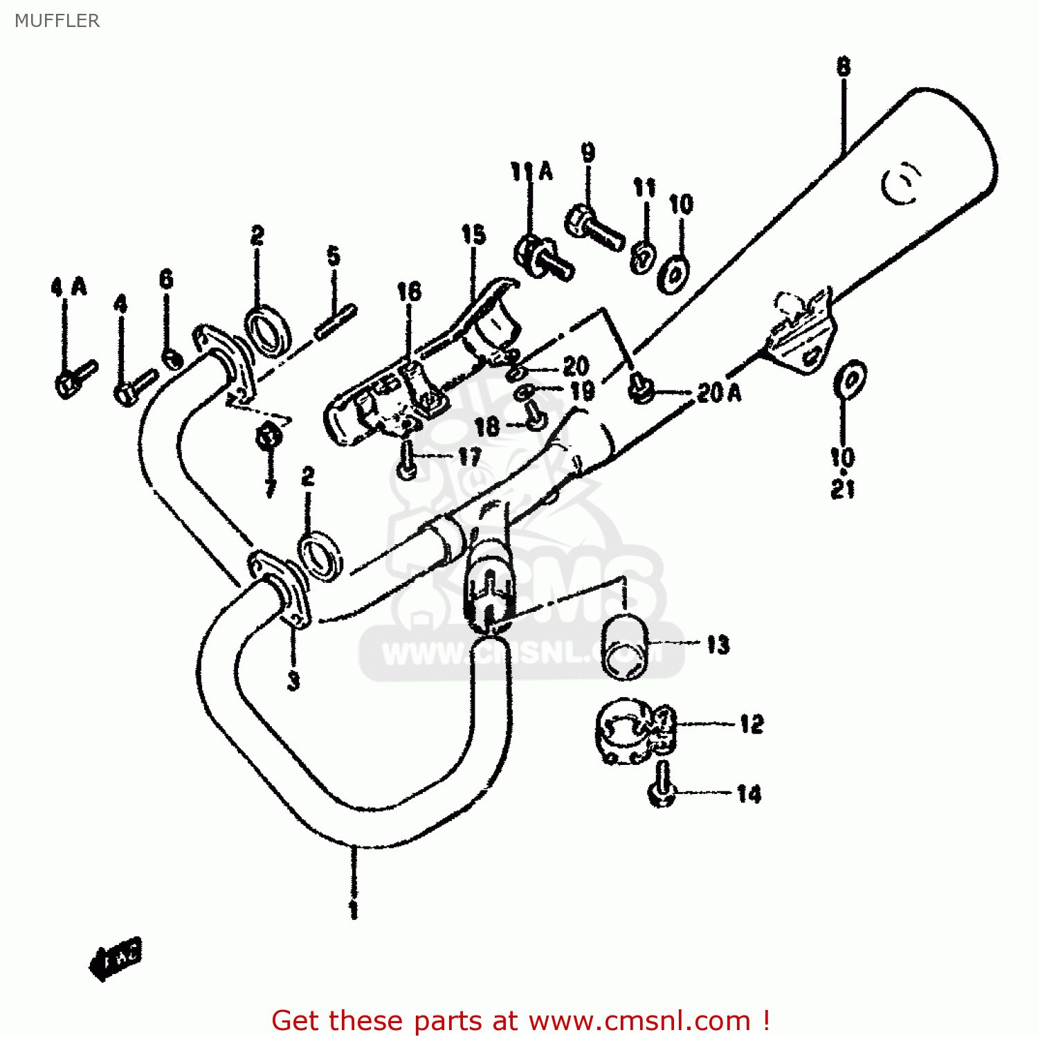 MUFFLER GN250 1992 (N) AUSTRALIA (E24)