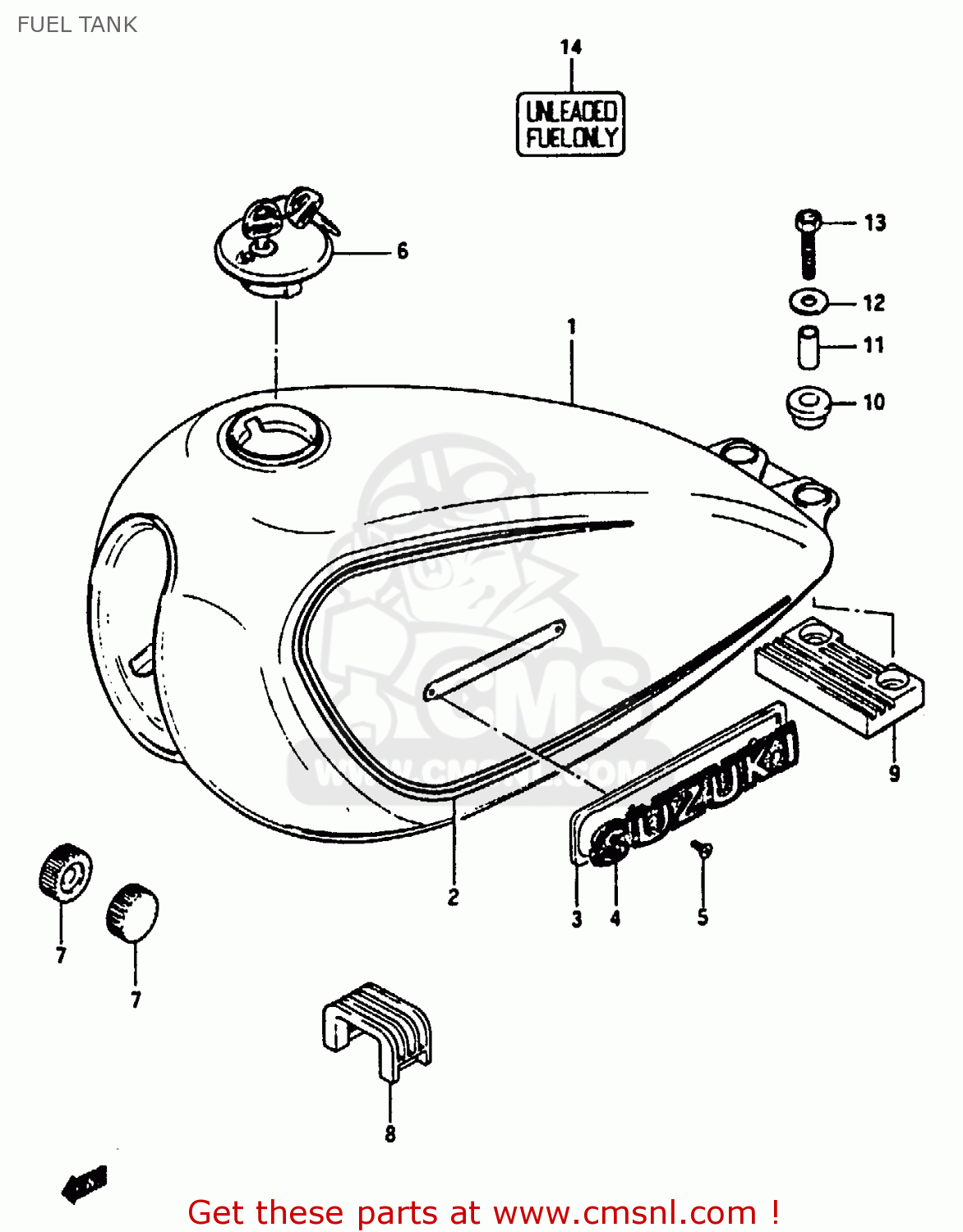 FUEL TANK GN250 1992 (N) AUSTRALIA (E24)