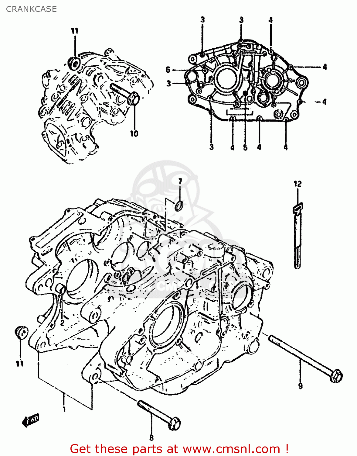 CRANKCASE GN250 1992 (N) AUSTRALIA (E24)