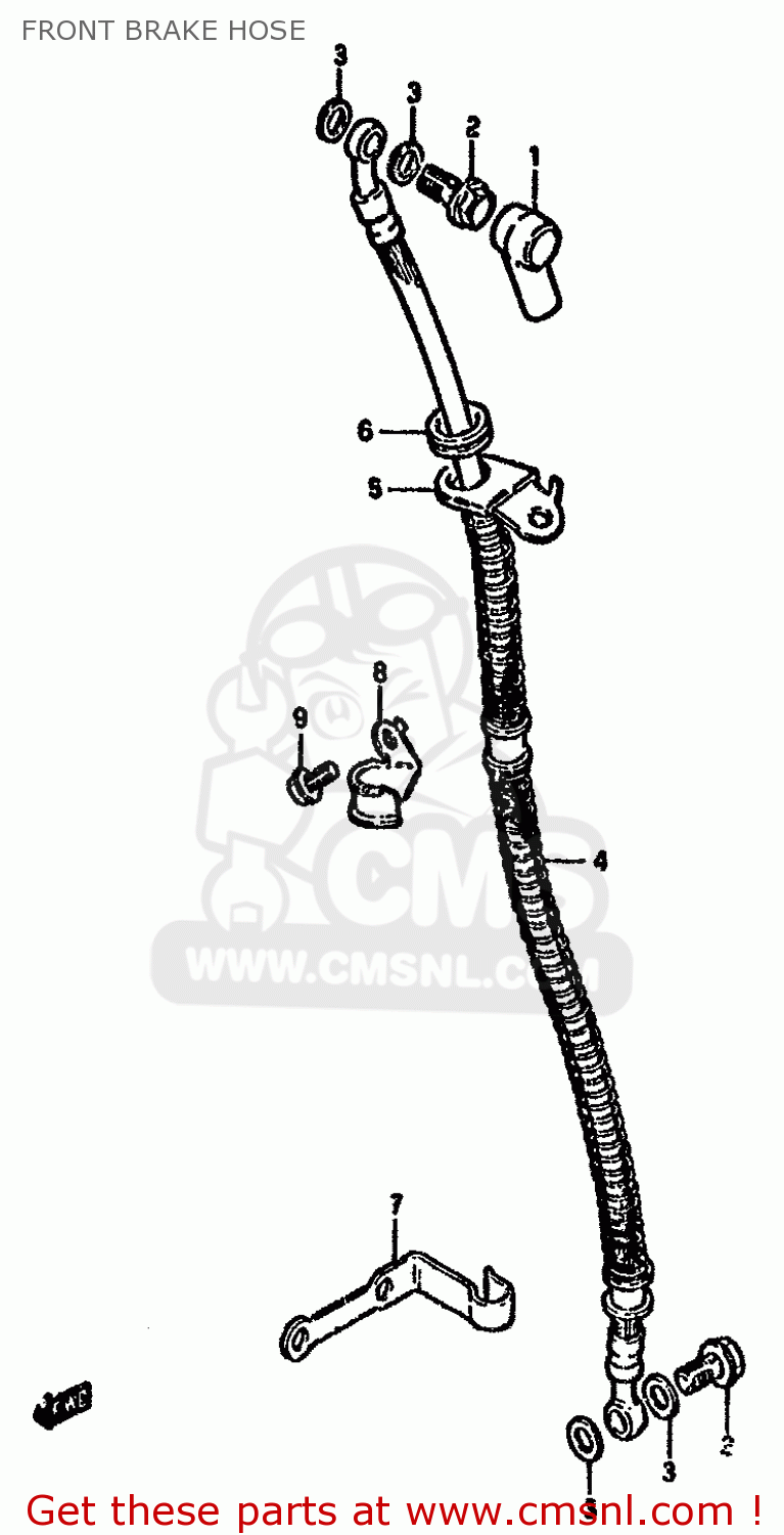 FRONT BRAKE HOSE GN250 1992 (N) AUSTRALIA (E24)