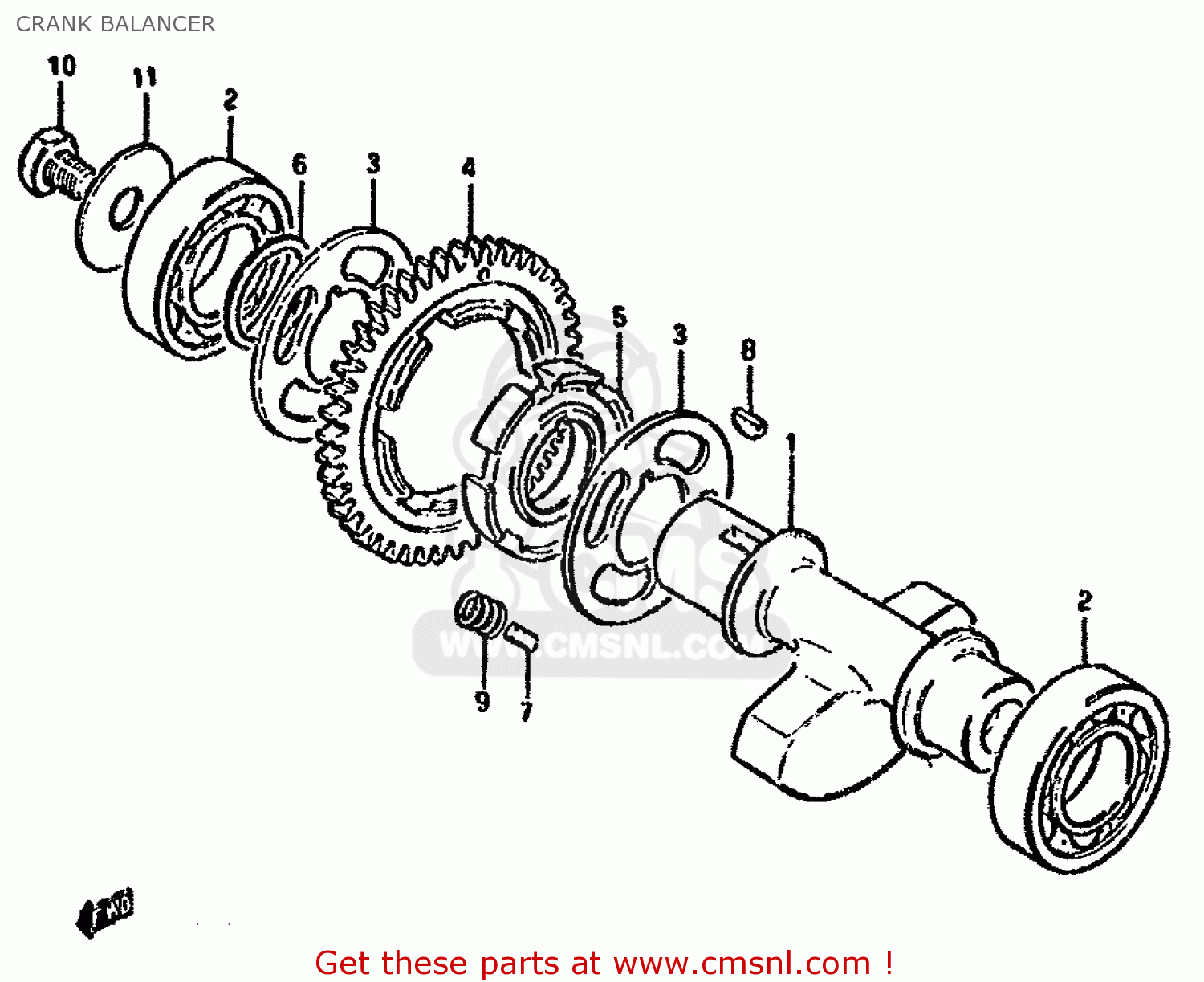 CRANK BALANCER GN250 1992 (N) AUSTRALIA (E24)