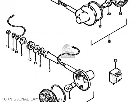 TURN SIGNAL LAMP (E25,E39) - GN250 1992 (N) AUSTRALIA (E24)