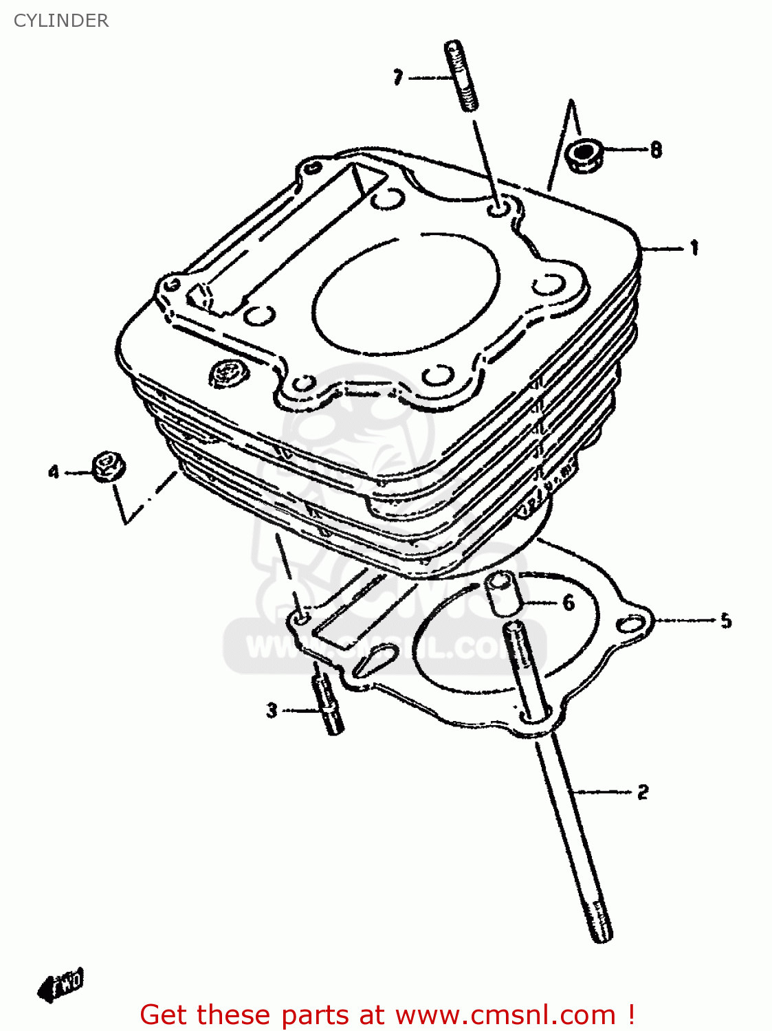 CYLINDER GN250 1993 (P) AUSTRALIA (E24)