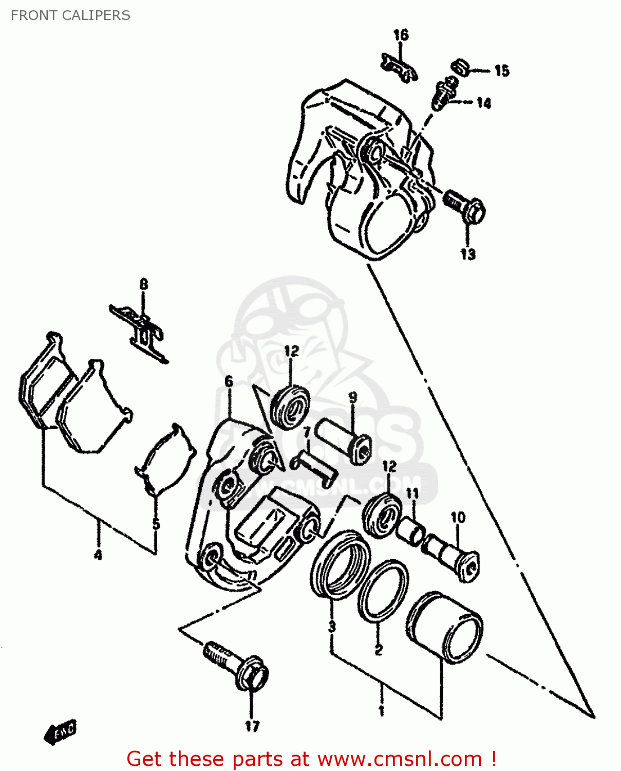 FRONT CALIPERS GN250 1993 (P) AUSTRALIA (E24)