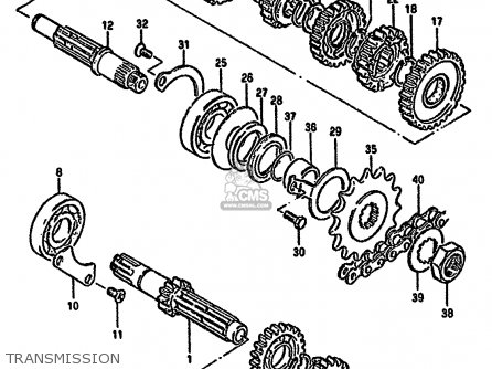 TRANSMISSION - GN250 1994 (R) (E02 E04 E22 E24 E25 E34 E39 E53)