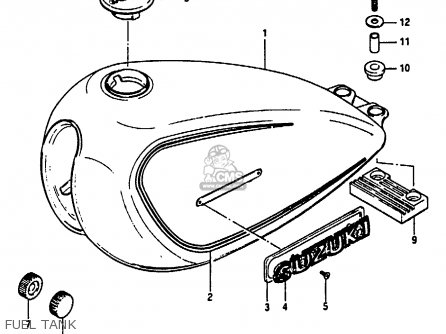 FUEL TANK - GN250 1994 (R) (E02 E04 E22 E24 E25 E34 E39 E53)