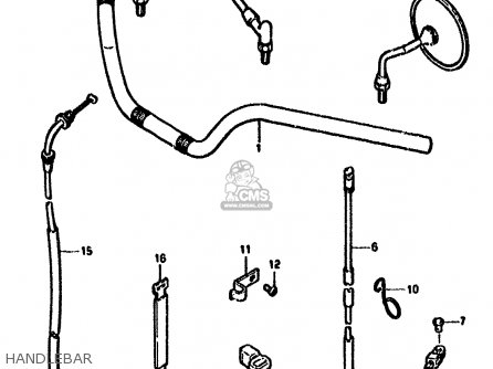 HANDLEBAR - GN250 1994 (R) (E02 E04 E22 E24 E25 E34 E39 E53)