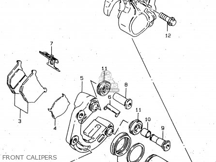 FRONT CALIPERS - GN250 1996 (T) (E02 E04 E22 E24 E25 E34 E39) / P37