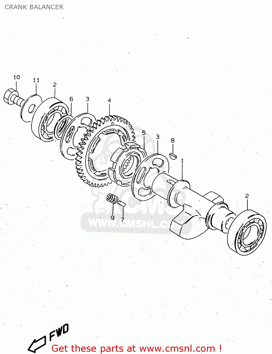 CRANK BALANCER GN250 1998 (W) (E02 E04 E22 E24 E25 E34 E39)