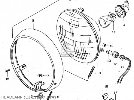 HEADLAMP (E1,E2,P37,E24) - GN250 1998 (W) (E02 E04 E22 E24 E25 E34 E39)