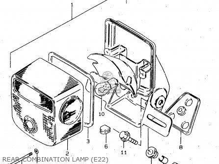 REAR COMBINATION LAMP (E22) - GN250 1998 (W) (E02 E04 E22 E24 E25 E34 E39)