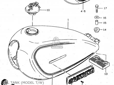 FUEL TANK (MODEL T/W) - GN250 1998 (W) (E02 E04 E22 E24 E25 E34 E39)