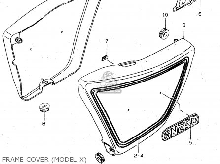 FRAME COVER (MODEL X) - GN250 1998 (W) (E02 E04 E22 E24 E25 E34 E39)