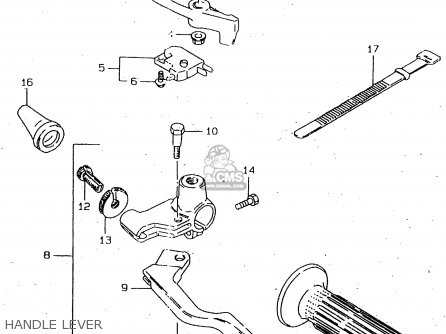 HANDLE LEVER - GN250 1998 (W) (E02 E04 E22 E24 E25 E34 E39)