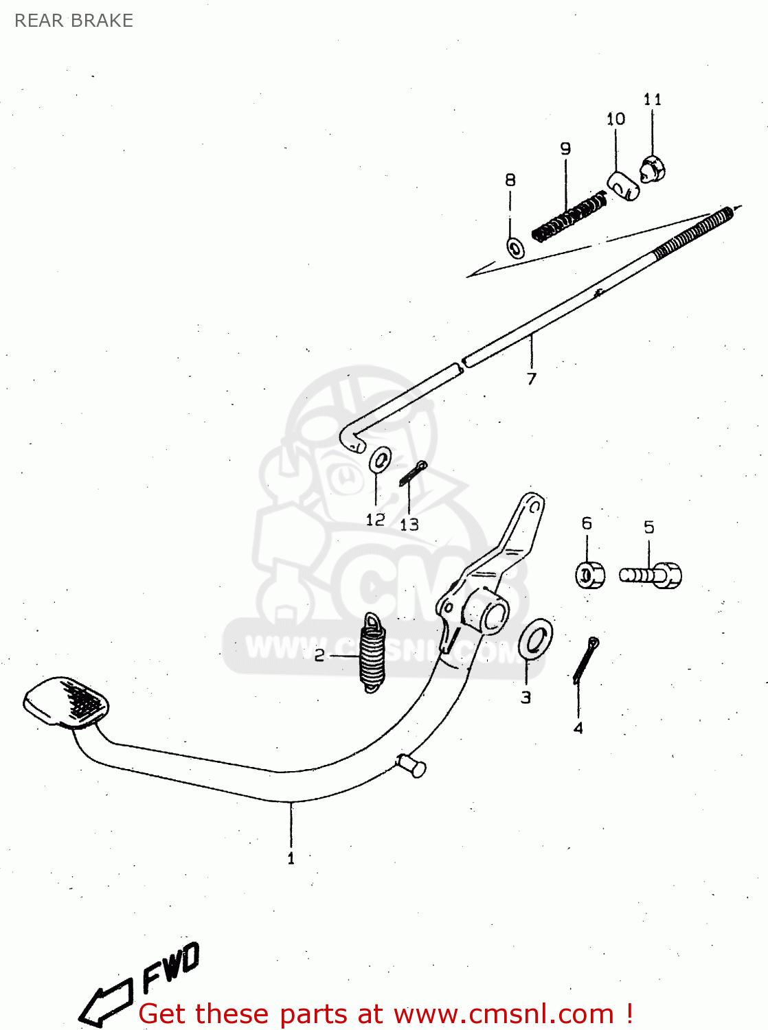 REAR BRAKE GN250 1999 (X) (E02 E04 E22 E24 E25 E34 E39 E71) / P37