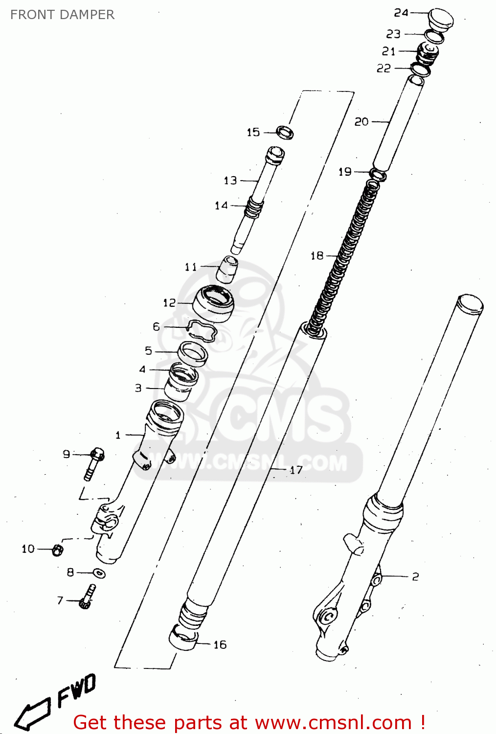 FRONT DAMPER GN250 1999 (X) (E02 E04 E22 E24 E25 E34 E39 E71) / P37