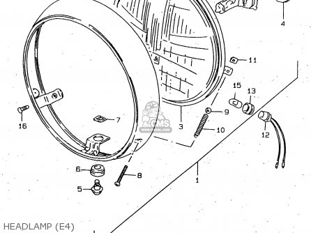 HEADLAMP (E4) - GN250 1999 (X) (E02 E04 E22 E24 E25 E34 E39 E71) / P37