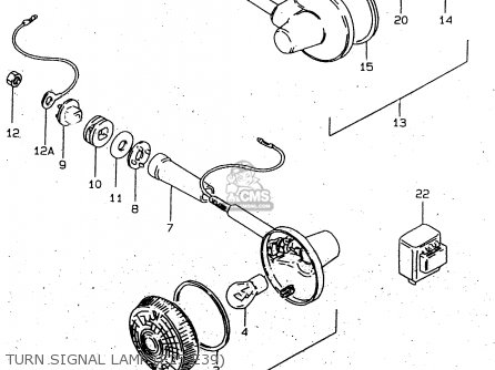 TURN SIGNAL LAMP (E25,E39) - GN250 1999 (X) (E02 E04 E22 E24 E25 E34 E39 E71) / P37