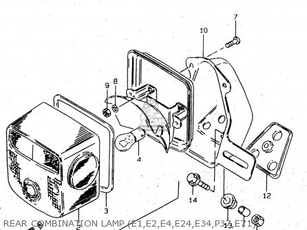 REAR COMBINATION LAMP (E1,E2,E4,E24,E34,P37,E71) - GN250 1999 (X) (E02 E04 E22 E24 E25 E34 E39 E71) / P37