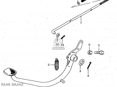 REAR BRAKE - GN250 1999 (X) (E02 E04 E22 E24 E25 E34 E39 E71) / P37