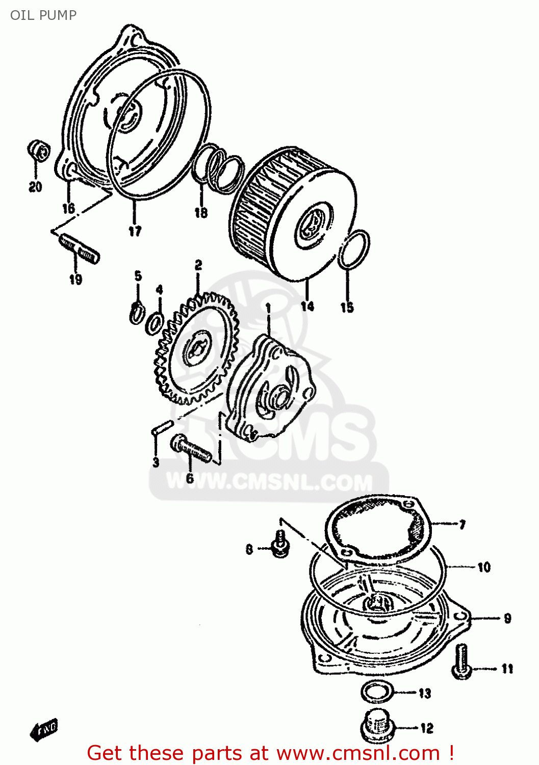 OIL PUMP GN250E 1991 (M) GENERAL (E01)